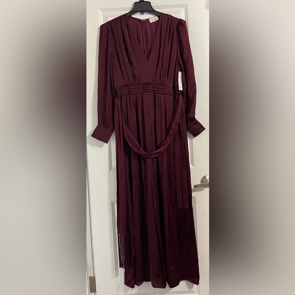 Aura The Label Ever After Lifestyle Jumpsuit In Burgundy Size Large NWT